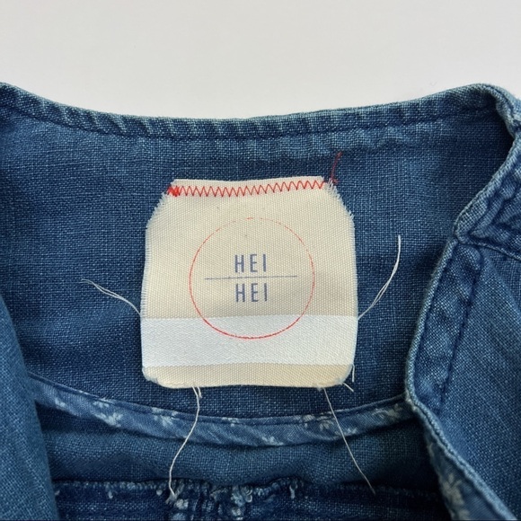 Anthropologie Hei Hei High Plains Chambray Anorak Open Front Jacket - Picture 4 of 6